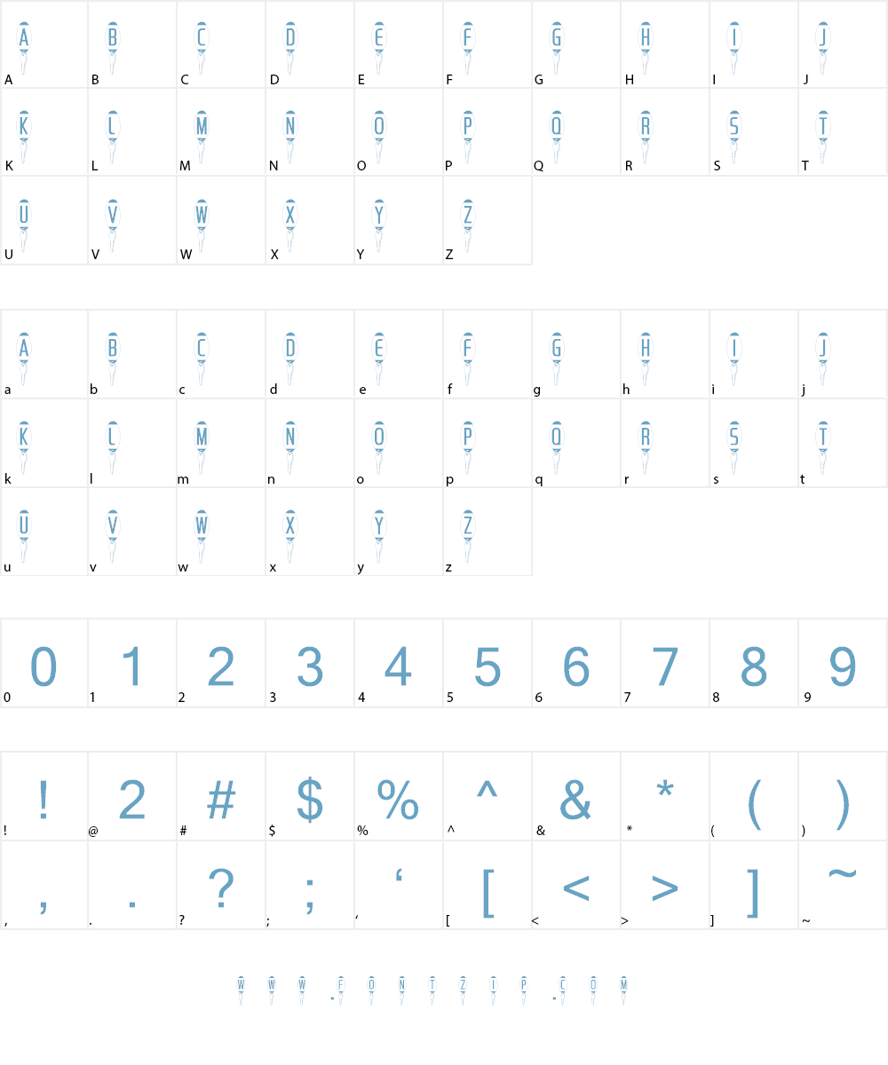 101! Dad's KeyZ Font Character